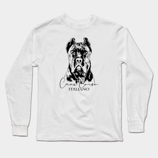 Cane Corso Italiano dog portrait dog mom Long Sleeve T-Shirt